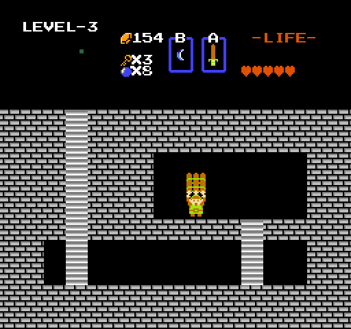 Link Exploring Hyrule in the Original Legend of Zelda