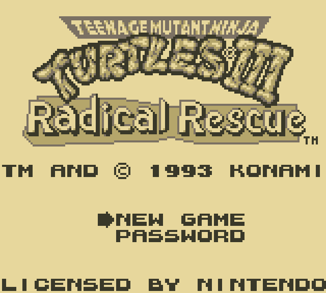 Teenage Mutant Ninja Turtles 3: Radical Rescue